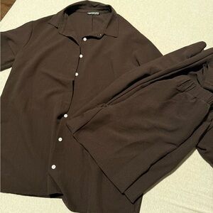 SHEIN Brown Pantsuit